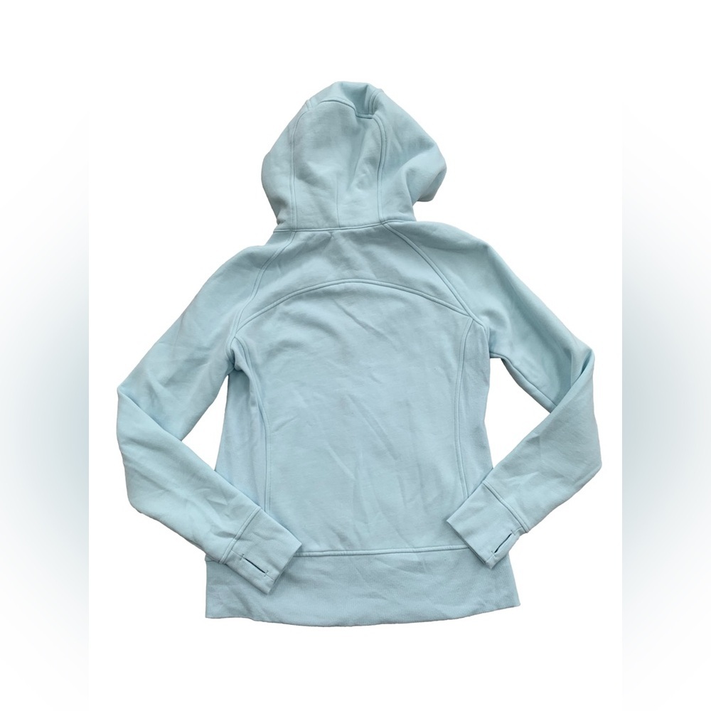 Lululemon Womens Size 12 Scuba Full-Zip Hoodie in Powder Blue Activewear Jacket - Picture 2 of 14